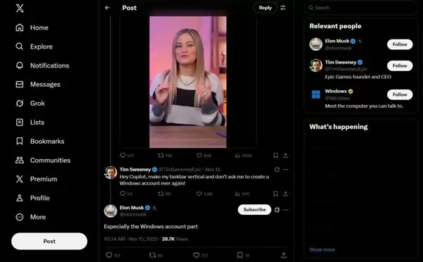 斯威尼炮轰Win11任务栏与强制账户政策引热议