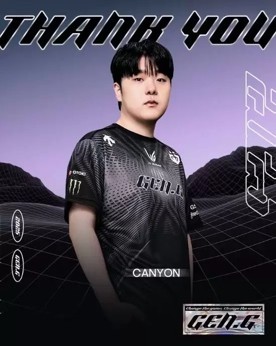 Gen.G官宣Canyon合同到期离队