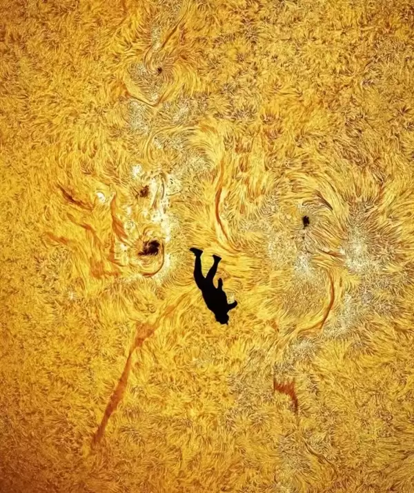 摄影师拍下“人类坠入太阳”震撼画面:1070米高空跳下 100%实拍