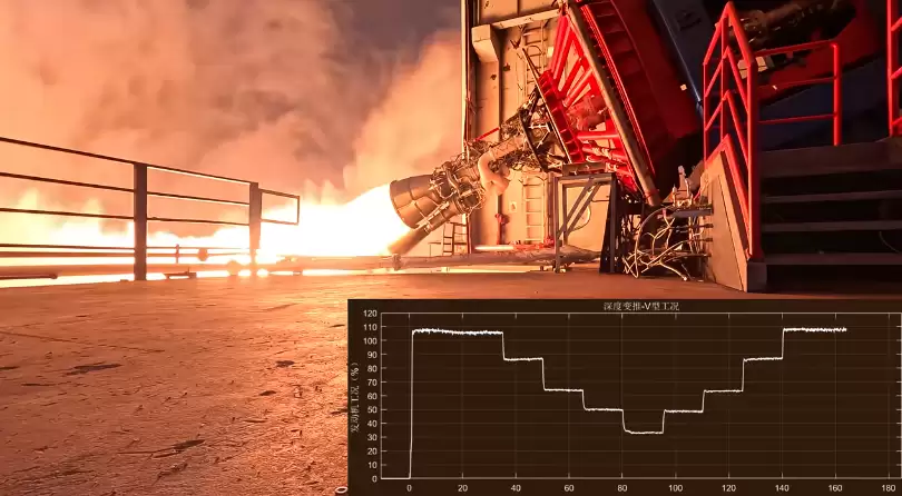 星河动力智神星一号火箭主发动机完成深度变推力试车，突破多项关键技术