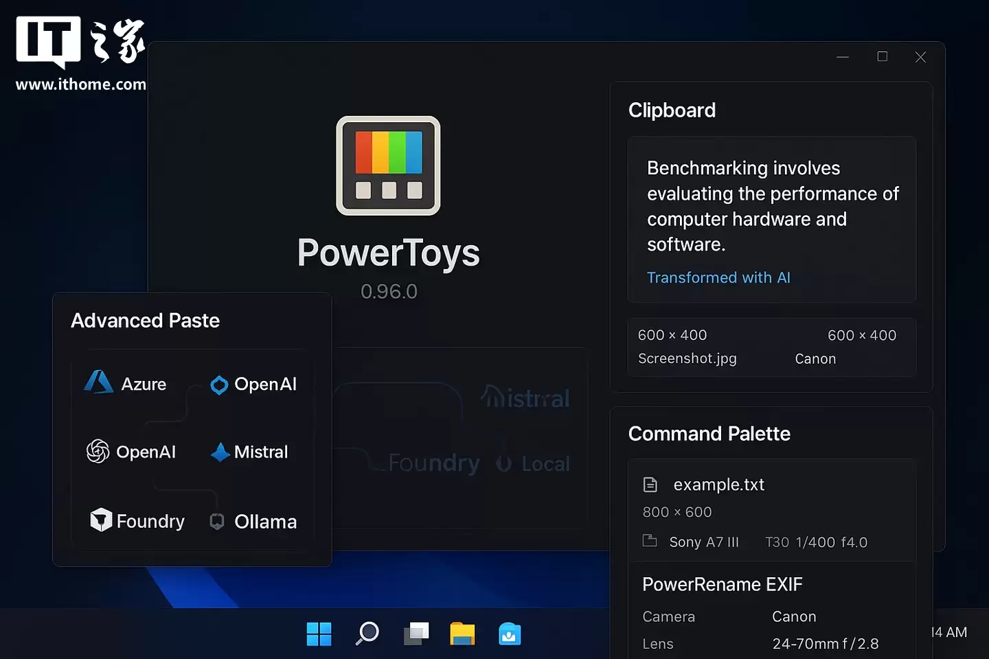 微软 Win11 效率神器 PowerToys 更新 0.96 版本,高级粘贴支持接入自定义 AI 大模型