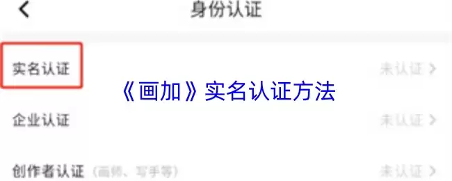 《画加》实名认证方法