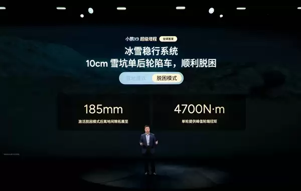 全球首发冰雪稳定系统！小鹏X9超级增程硬刚积雪路面