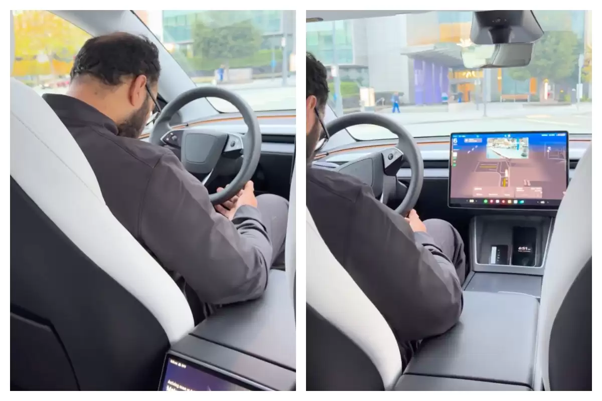 特斯拉 Robotaxi 安全监督员行程中打盹,乘客录视频举报未获回应