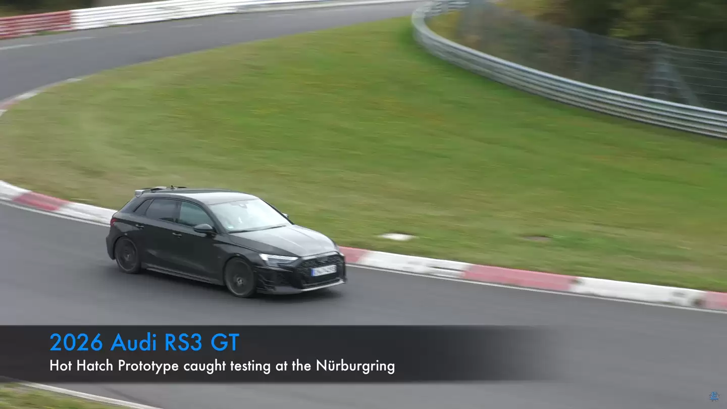 五缸发动机将迎谢幕演出,奥迪 RS3 GT 现身纽北赛道