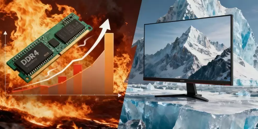 2025年DIY硬件冰火两重天:内存硬盘暴涨显示器跌破千元
