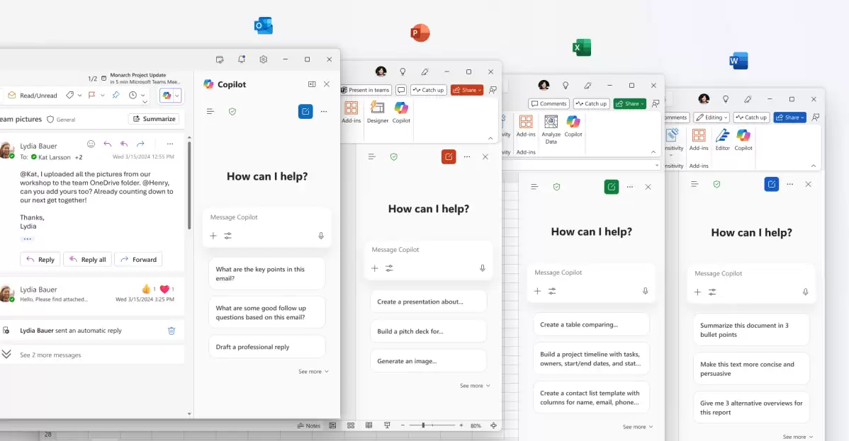办公迎 AI 革命：微软 Copilot AI 正式入驻 Word、Excel、PowerPoint