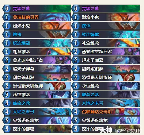 炉石传说34.0.2撕牌术卡组代码一览