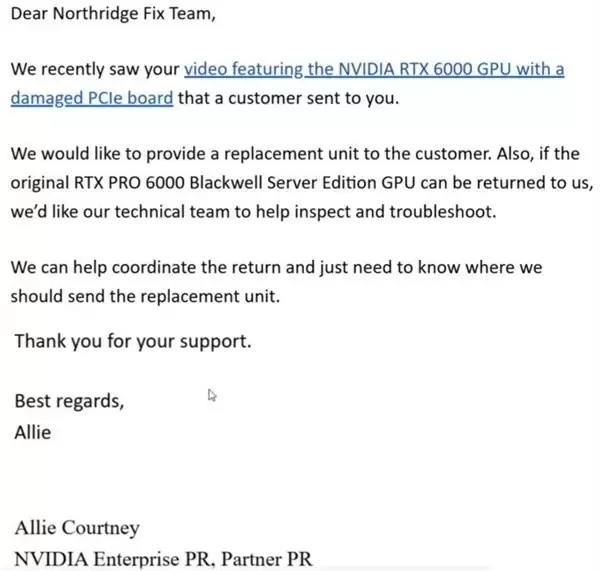 RTX PRO 6000子卡断裂致整卡报废 用户搬运不当引警示