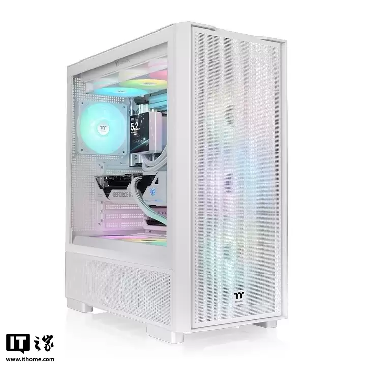 曜越推出 S380 TG ARGB 中塔式机箱:黑白双色可选、支持背插主板,可装两个 360 冷排
