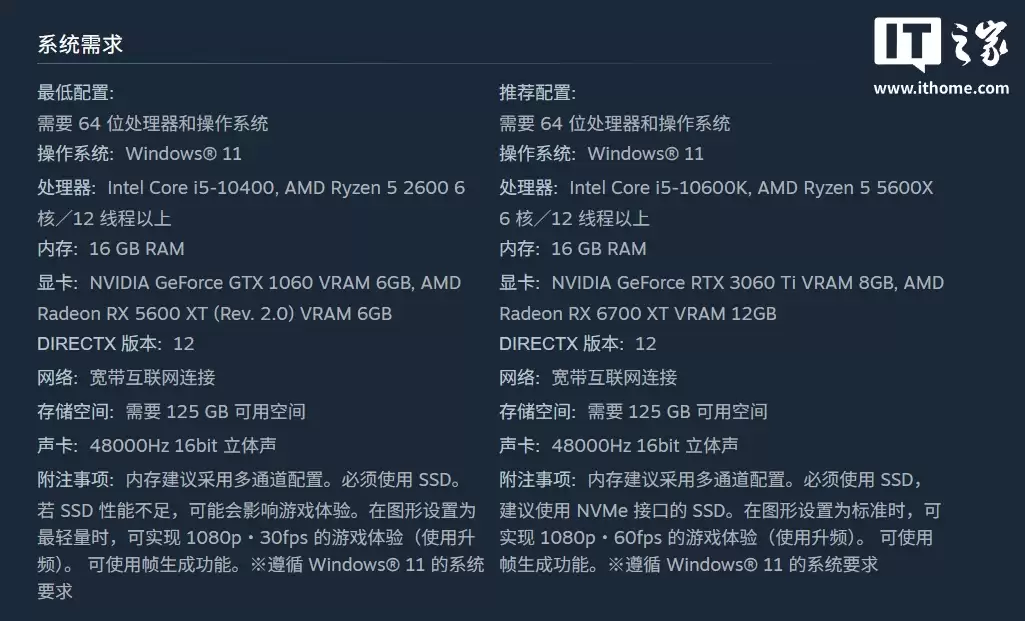 《仁王3》游戏 PC 版配置要求公布:最低 GTX 1060 6GB 显卡,推荐 RTX 3060 Ti 8GB 显卡