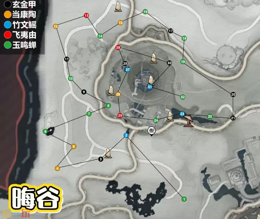 燕云十六声天堑晦谷蝶蹊全收集 燕云不见山天堑晦谷32蝶蹊全定位