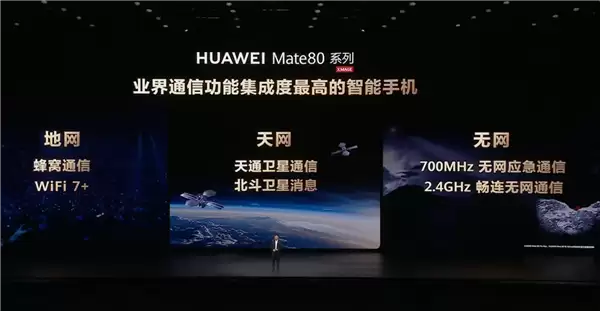 天网、地网、无网通吃！余承东：华为Mate 80系列通信地表最强