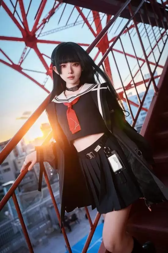 日本美少女COS《鸣潮》千嶂！谁家JK走出游戏了