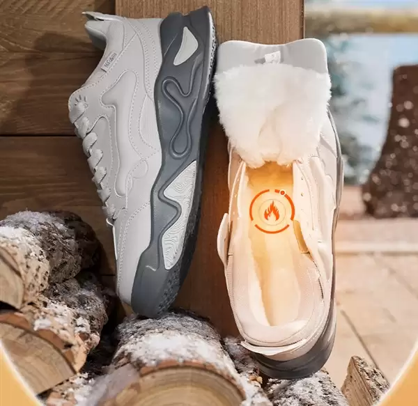 舒适长毛绒:361° 加绒骨头鞋91元官方新低价(门店369元)