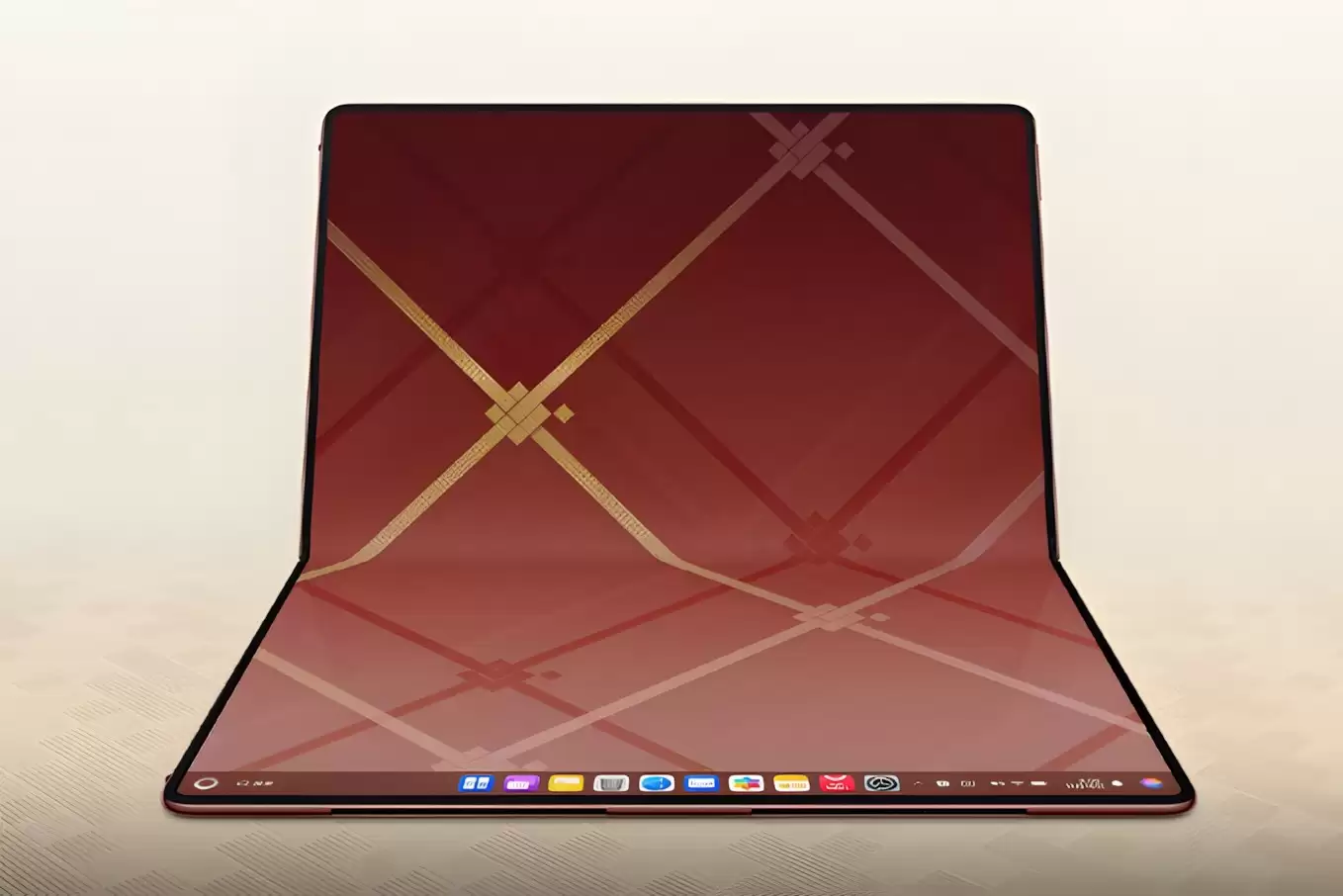 华为MateBook Fold 瑞红配色正式发布：东方美学邂逅前沿科技