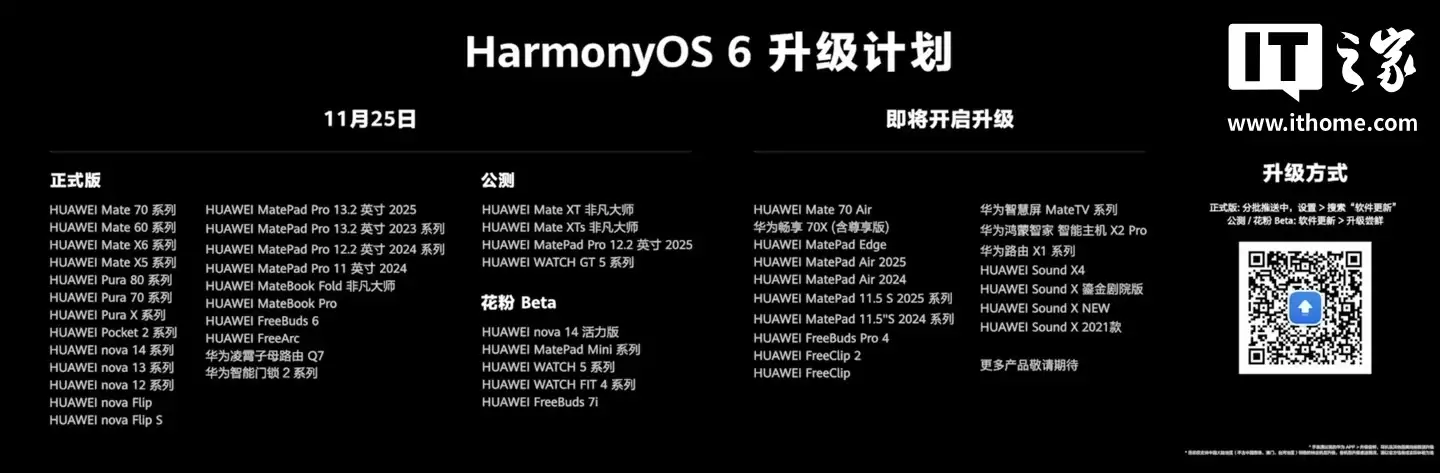 华为 Mate 70 Air 手机开放鸿蒙 HarmonyOS 6 花粉 Beta 版升级