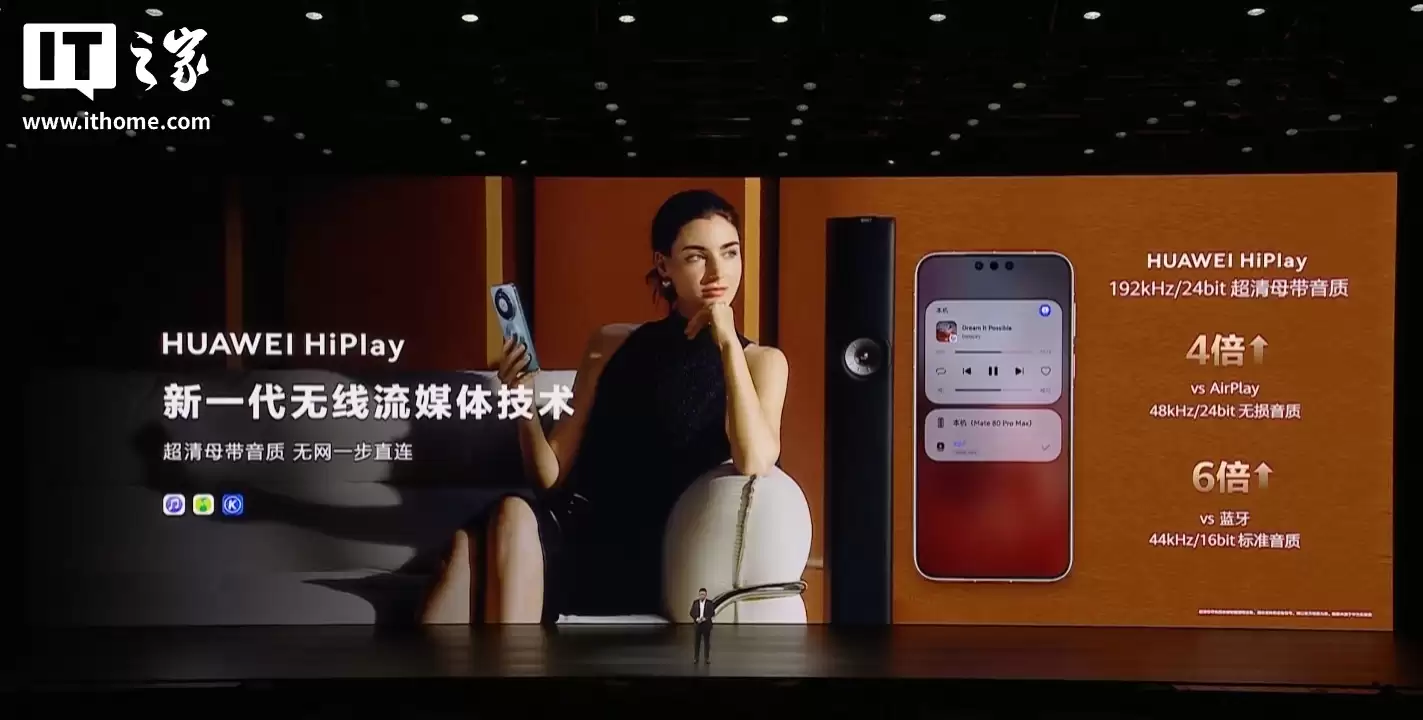 华为 HiPlay 新一代无线流媒体技术发布,支持 192kHz/24bit 超清母带音质