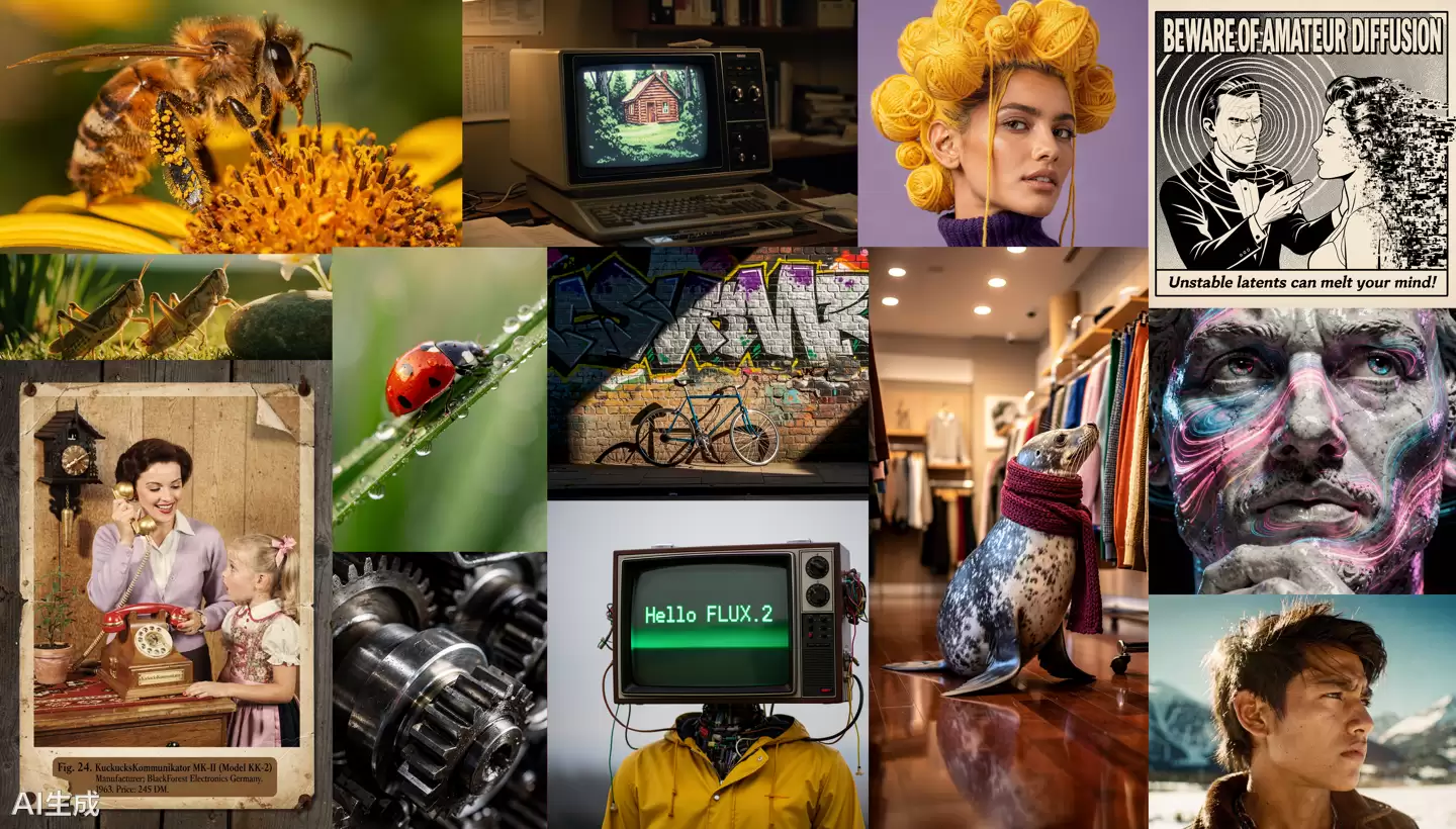 Black Forest Labs 推出图像生成模型 FLUX.2，专为实际创意工作流程而设计