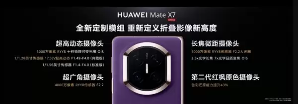 最强折叠屏!华为Mate X7发布:12999元起