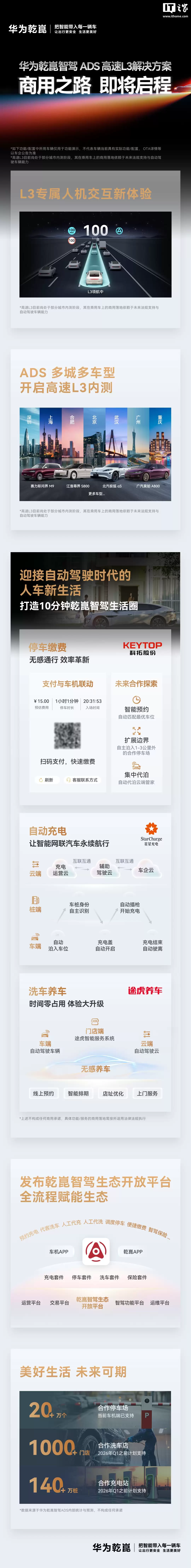 华为乾崑智驾 ADS 高速 L3 解决方案多城多车型已启内测