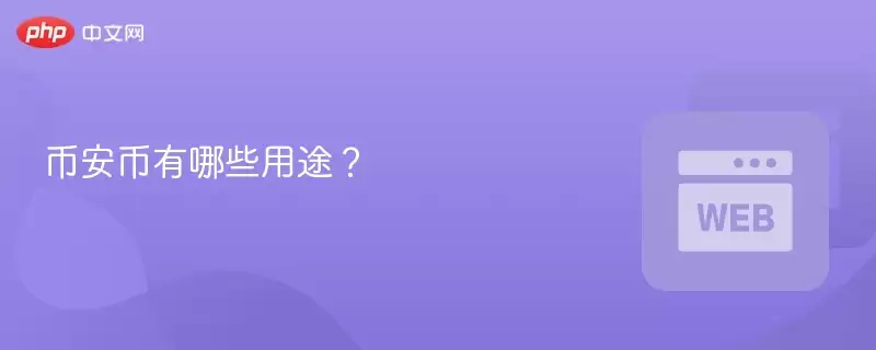 币安币有哪些用途？ - 菜鸟下载