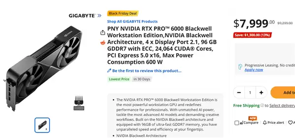 NVIDIA RTX RPO 6000旗舰专业显卡大降14％：仍然要5.7万元