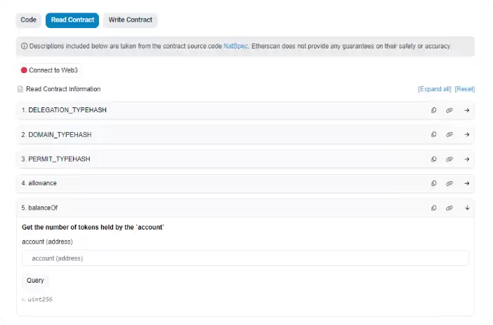 Etherscan 阅读合约