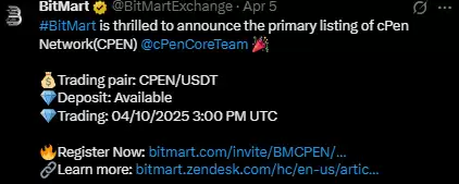 cPen Network 上市价格在发布前泄露:0.001 美元合理吗?