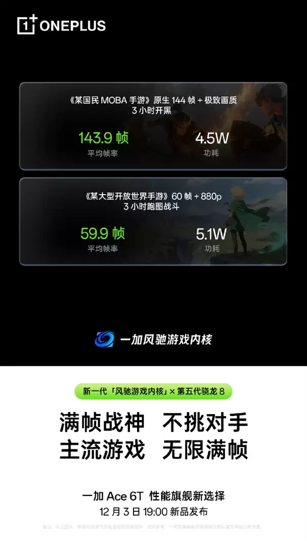 第五代骁龙8性能开挂！一加Ace 6T游戏实测：《王者荣耀》3小时帧率稳成一条直线