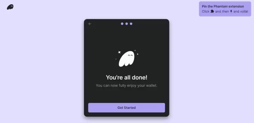 your wallet is set up