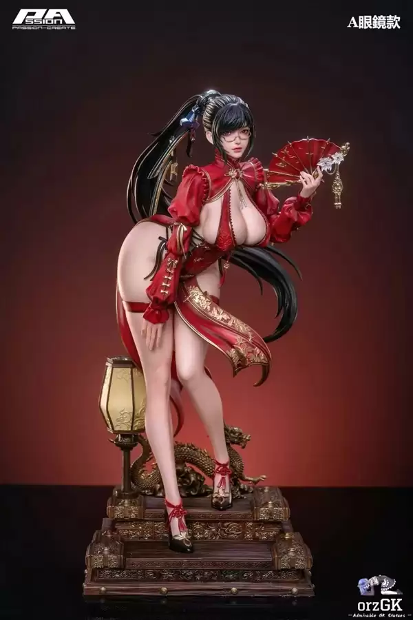 《剑星》女主全新雕像公开 身穿红色旗袍很性感