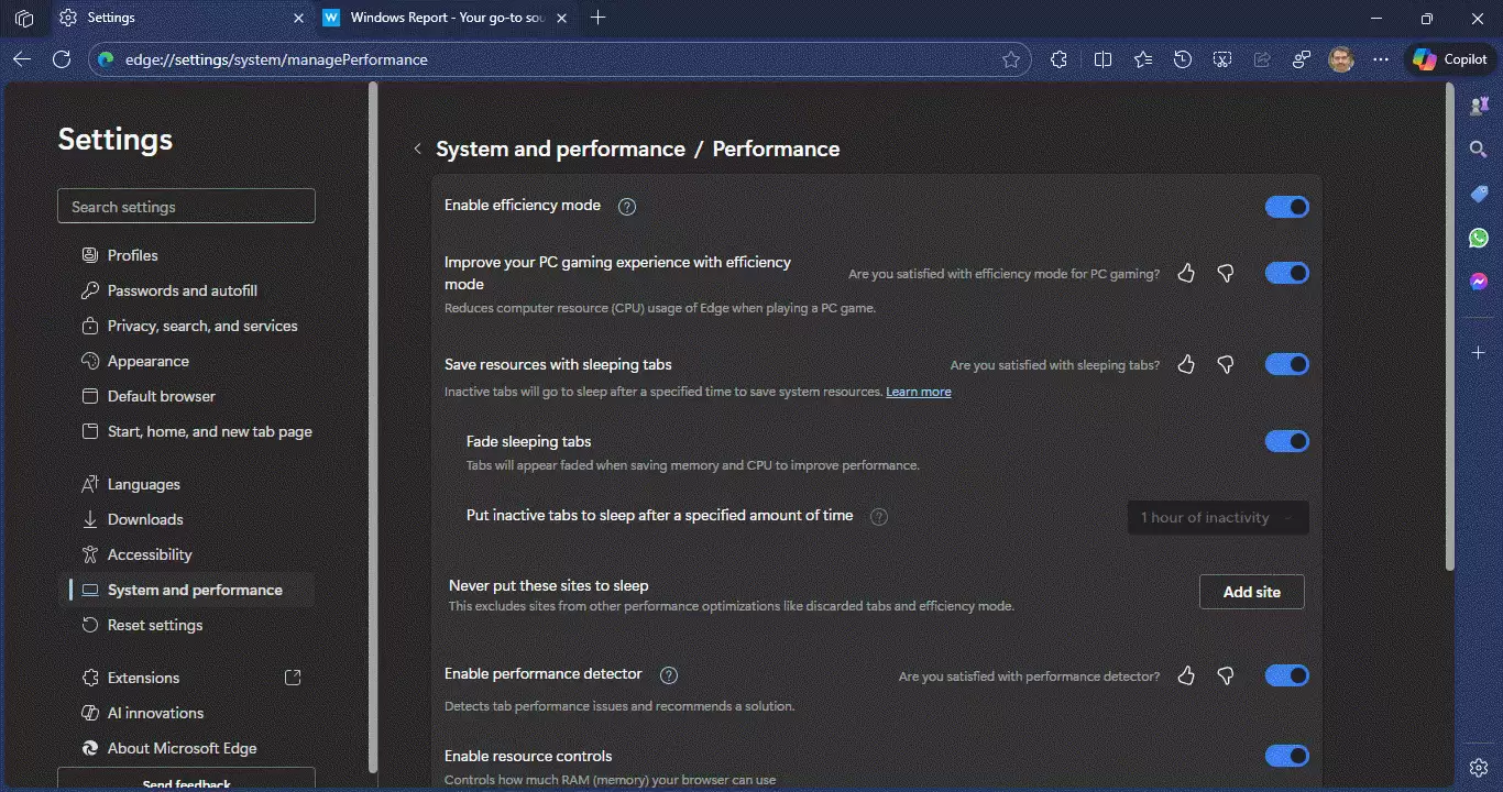 微软 Edge 浏览器“效率模式”将更名为“节能模式”,功能不变