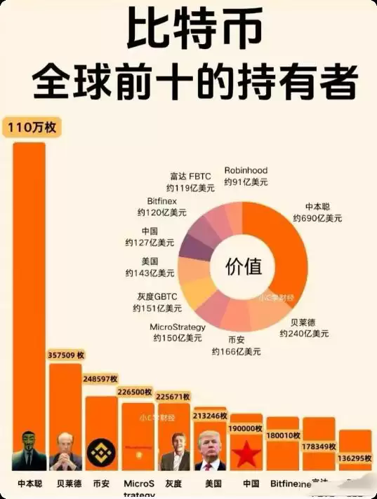 哪些国家拥有最多的BTC?比特币全球前十的持有者都是谁?