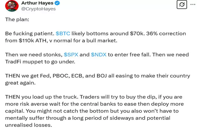 分析师认为比特币回调至7万美元是牛市宏观调整的一部分