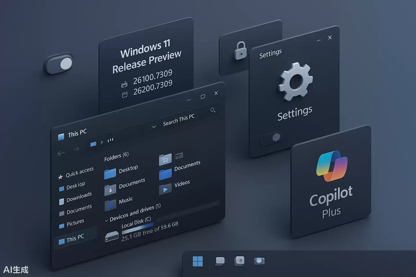 微软推送 Win11 RP 26x00.7309 预览版:优化文件管理器深色模式等