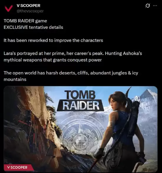 曝《古墓丽影》新作历经深度重制 巅峰期劳拉即将登场