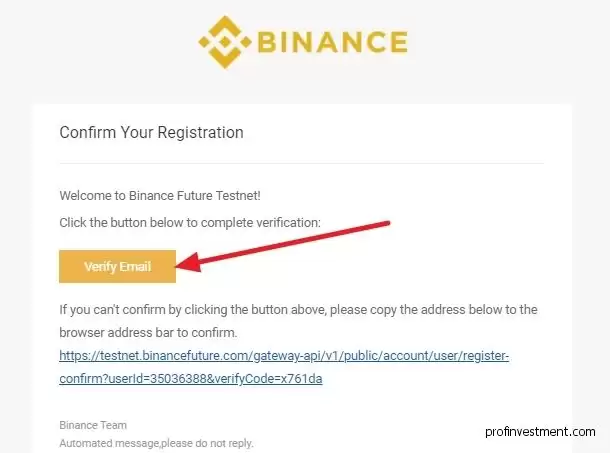 在Binance Futures Testnet注册