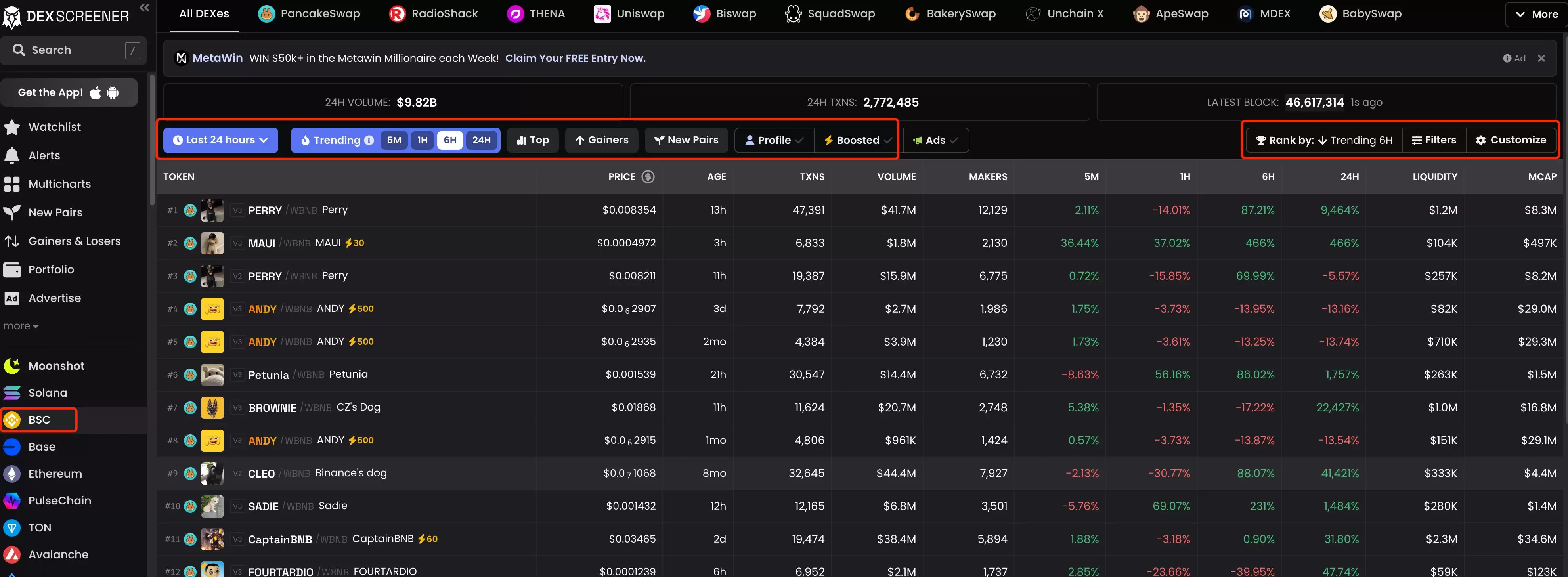 零基础玩转BSC链上的meme币:从扫链、监控到交易工具介绍