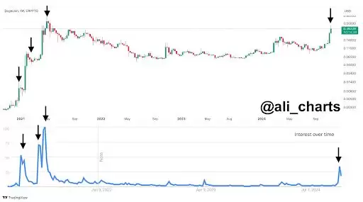 狗狗币价格上涨结束了吗?预测未来将激增50%?