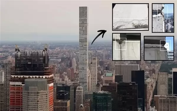 曾获吉尼斯认证的纽约425米全球最高住宅 “裂”出1893条缝 业主要赔1.65亿美元