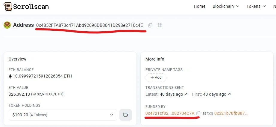 Scroll空投前夕,深扒Scroll团队地址都有多少积分?