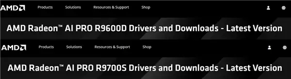 AMD RDNA 4显卡还有新品！Radeon AI PRO R9700S、R9600D已现身