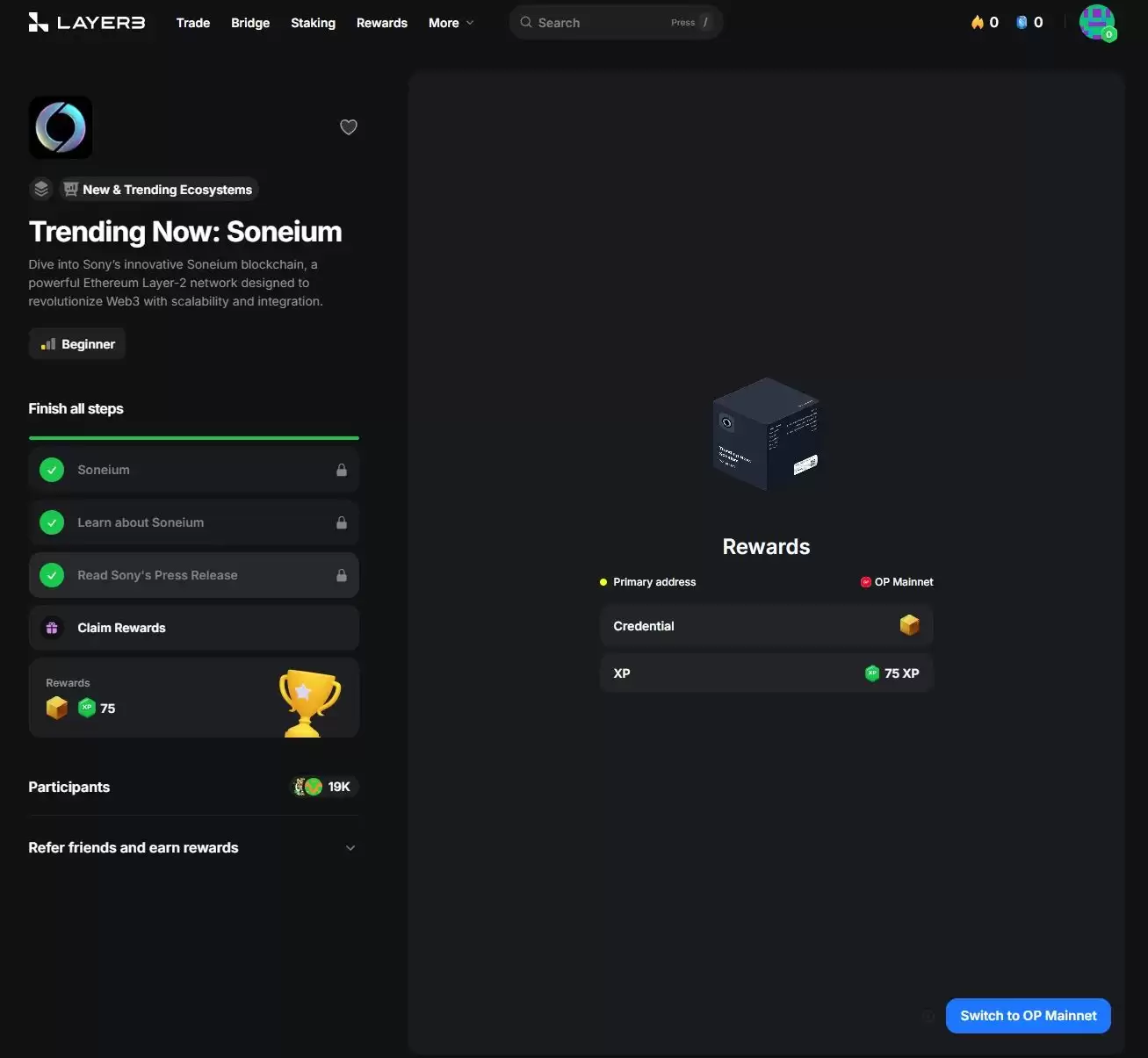本周可以参与的交互新项目:PizzaSwap、Age of Dino、Soneium、MapleStory Universe