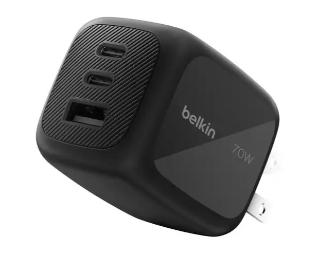 贝尔金发布 70W 氮化镓三口快充头，售 316 元