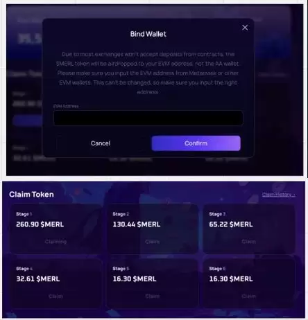 梅林链Merlin Chain空投MERL申领教程 场外平台Aevo现价1.45美元