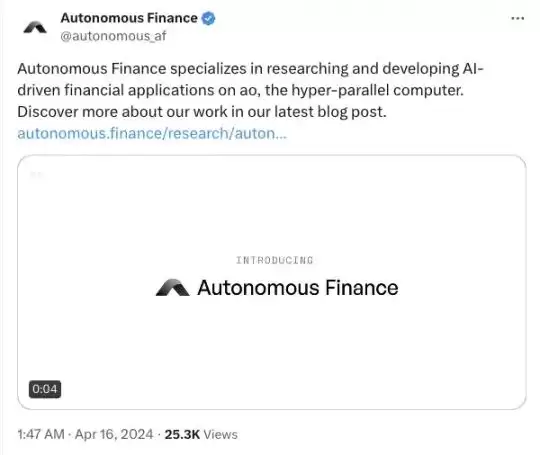 盘点Arweave新链AO上值得关注的10个新项目