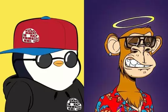 以太坊NFT交易量逼近年度新高!Pudgy Penguins市值第3紧追无聊猿