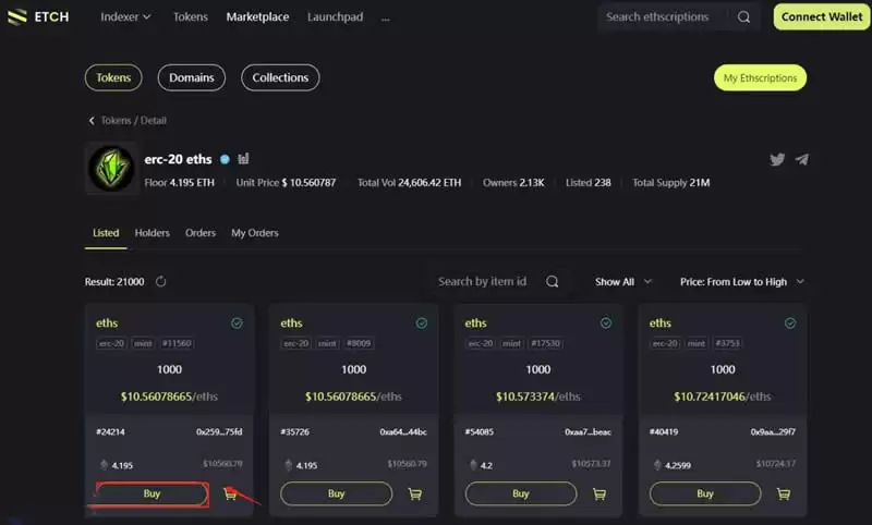 ETHS铭文怎么买?ETHS铭文购买小白实用指南
