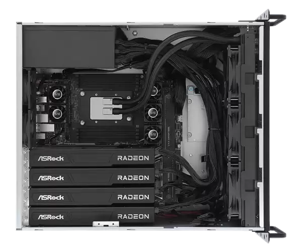 华擎工作站配备四块AMD R9700 32GB专业显卡:搭载Zen5/4线程撕裂者